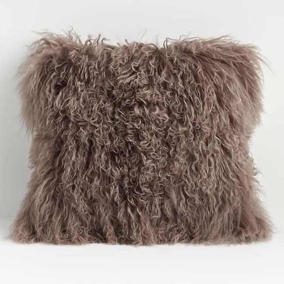 Cynthia Rowley Accents Genuine Mongolian Fur Decorative Pillow